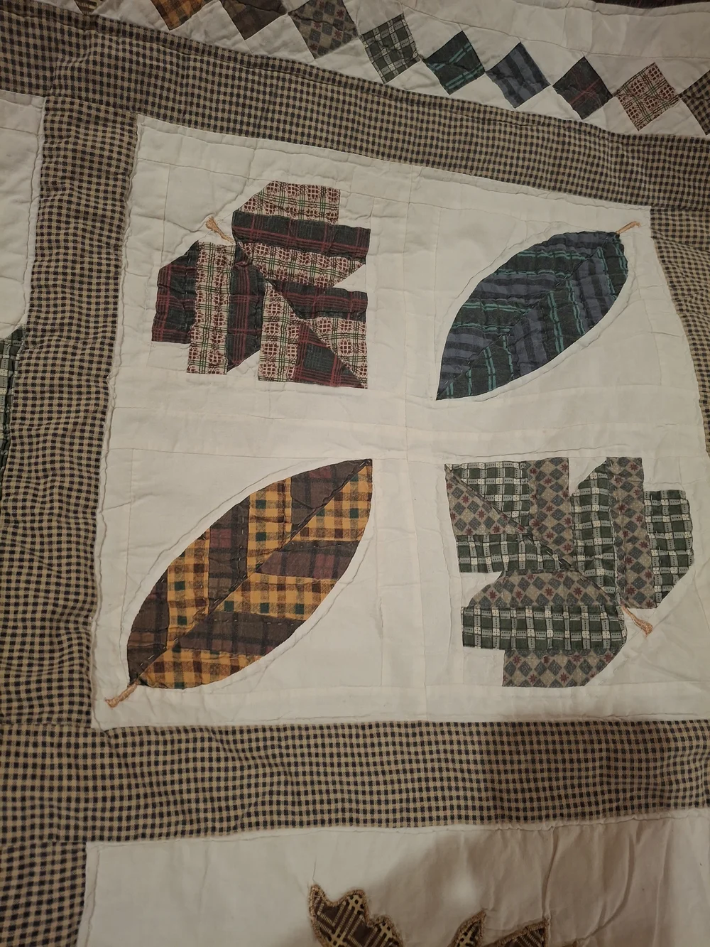 Handmade Patchwork Woodland Quilted Throw 45
